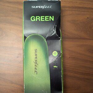 SUPERFEET [GREEN] All-Purpose Support High Arch Shoe Insoles M:7.5-9 / W:8.5-10